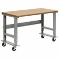 Global Industrial Mobile Workbench, 72 x 36in, Adjustable Height, Shop Top Safety Edge 183986A